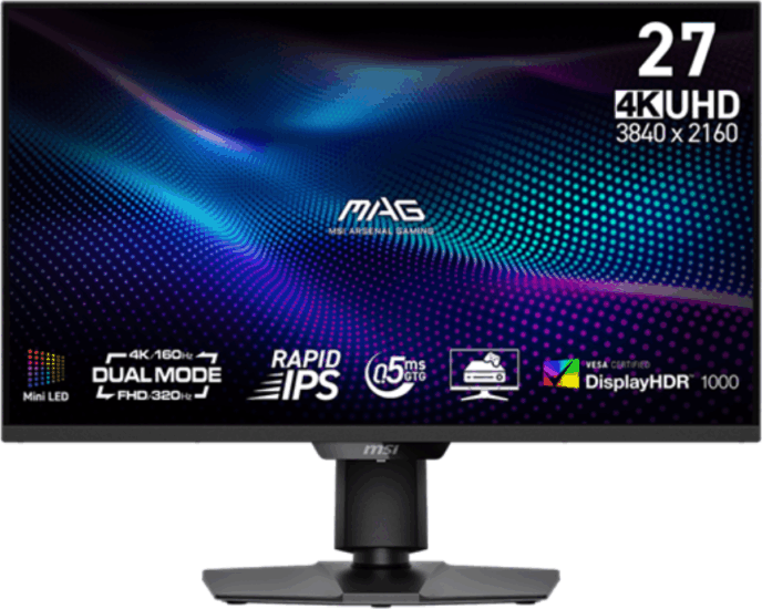 MSI 27" 274UPDF E16M 16:9 UHD Rapid IPS MiniLED Gaming Monitor - Fekete