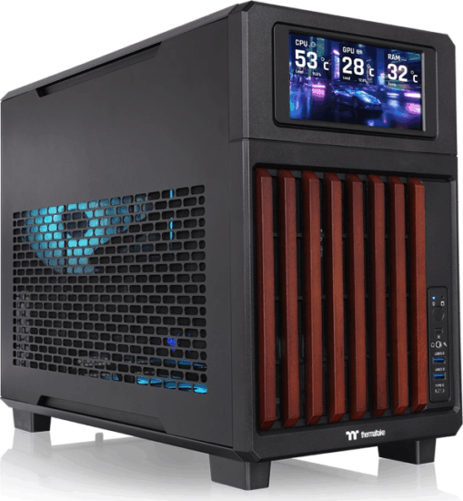 Thermaltake TR200 WS Micro Torony Számítógépház + 4db 120mm ventilátor - Fekete