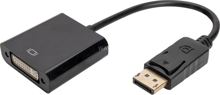 Digitus AK-340409-001-S DisplayPort 1.1 apa - DVI anya Átalakító Adapter 0.15m - Fekete