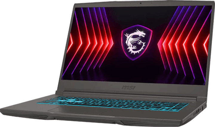 MSI Gaming NB Thin 15 B13VE-3485 Laptop Fekete (15.6" / Intel Core i5-13420H / 16GB / 512GB M.2 SSD / Nvidia GeForce RTX 4050)