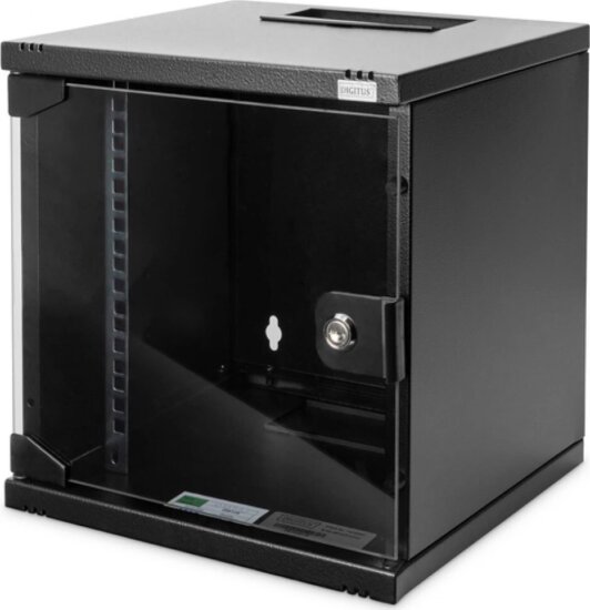Digitus DN-10-06U-B 10" Fali rack szekrény 6U 312x300mm - Fekete Digitus DN-10-06U-B 10" Fali rack szekrény 6U 312x300mm - Fekete