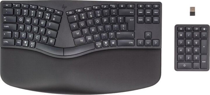 HP 960 Wireless Ergonomikus Billentyűzet ENG - Fekete