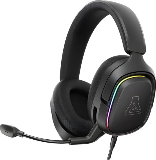 The G-Lab Korp Mercury Vezetékes RGB Gaming Headset - Fekete
