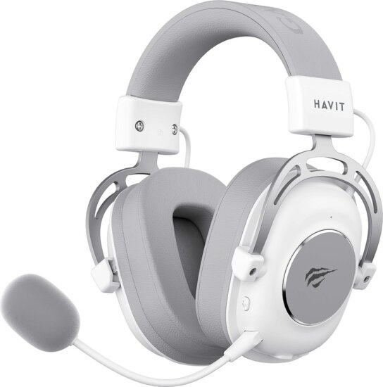 Havit H2002YG RF Wireless + Bluetooth / Vezetékes Gaming Fejhallgató Headset - Fehér/Szürke