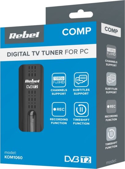 Rebel KOM1060 DVB-T2 / C / T USB TV tuner