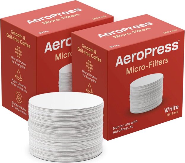 AeroPress 81R24 Mikroszálas Szűrőpapír 350 darab - Fehér