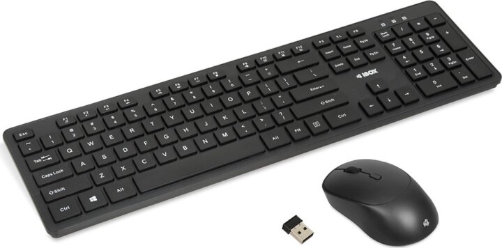 iBOX Workstation Pro Kit RF Wireless Billentyűzet + Egér ENG - Fekete