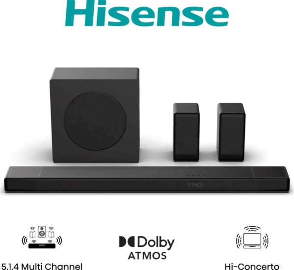 Hisense AX5140Q 5.1.4 Hangprojektor 600 Watt - Fekete