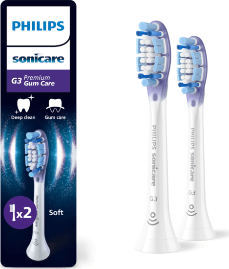 Philips HX9052/87 Sonicare G3 Premium Elektromos fogkefe Pótfej - Fehér (2db)