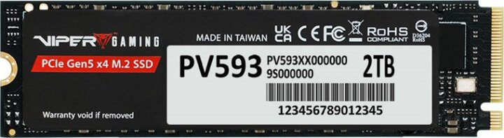 Patriot 2TB Viper PV593 Gen5 NVMe PCIe M.2 SSD