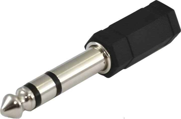 SSQ HA1 SS-1820 Jack 3,5 mm sztereó anya - Jack 6,3 mm sztereó apa Adapter - Fekete