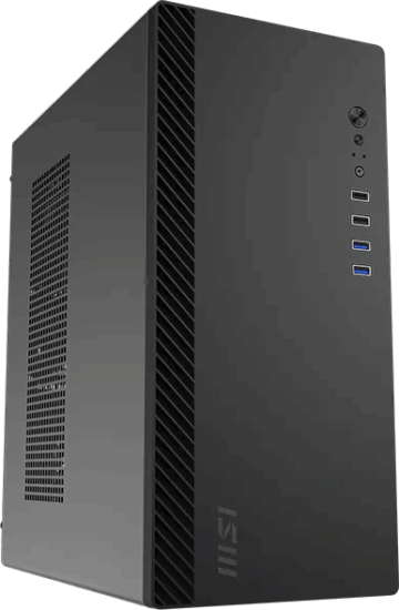 MSI Micro ATX PRO SHIELD M100P Mini torony Számítógépház + 1db 80mm ventilátor - fekete
