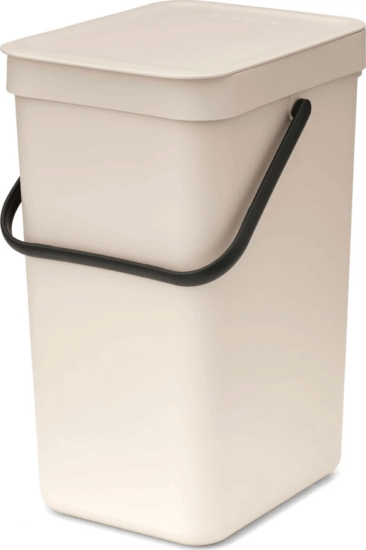 Brabantia Sort & Go 12 literes Szelektív Műanyag szemetes tetővel - Bézs
