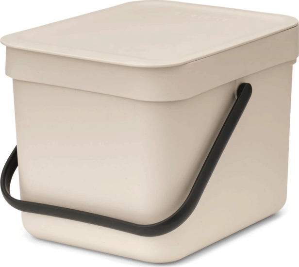 Brabantia Sort & Go 6 literes Szelektív Műanyag szemetes tetővel - Bézs