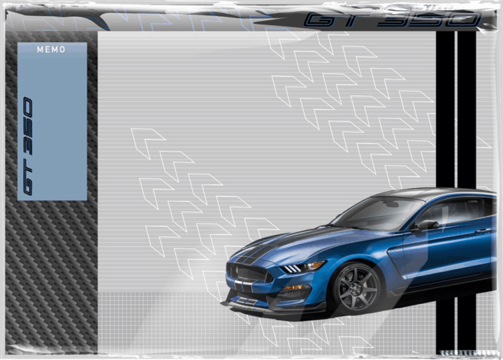 Lizzy Ford Mustang Shelby Asztali könyöklő - Mintás