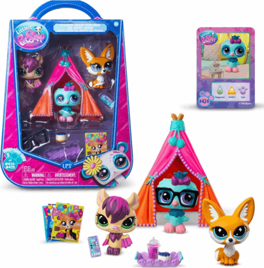 Hasbro Littlest Pet Shop 3 darabos Pizsama Party figura szett