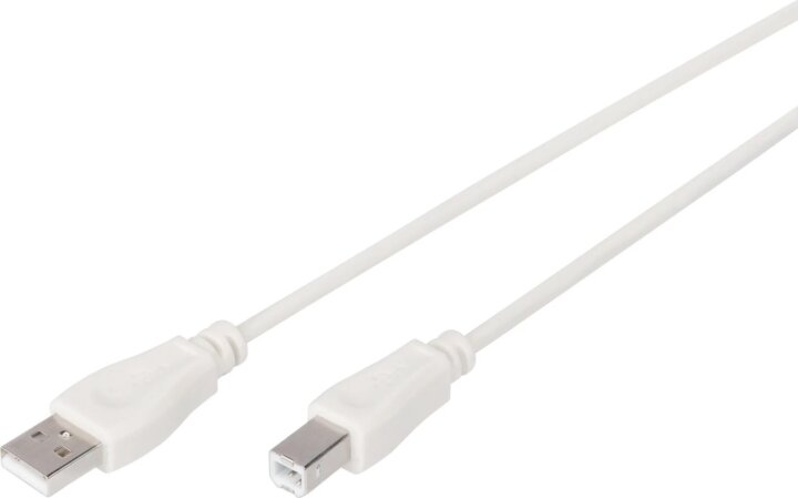 Digitus AK-300102-030-E USB-A 2.0 apa - USB-B apa Adatkábel 3m - Bézs