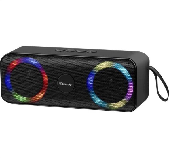 Defender Q1 2.0 RGB Akkus Hordozható Bluetooth Hangszóró 10W - Fekete