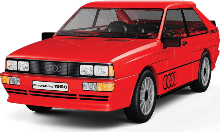 COBI Audi Quattro 1980 Piros autó műanyag makett 1:35