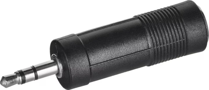 SSQ HA2 SS-1842 Jack 6,3 mm Sztereó anya - Jack 3,5 mm Sztereó apa Adapter - Fekete