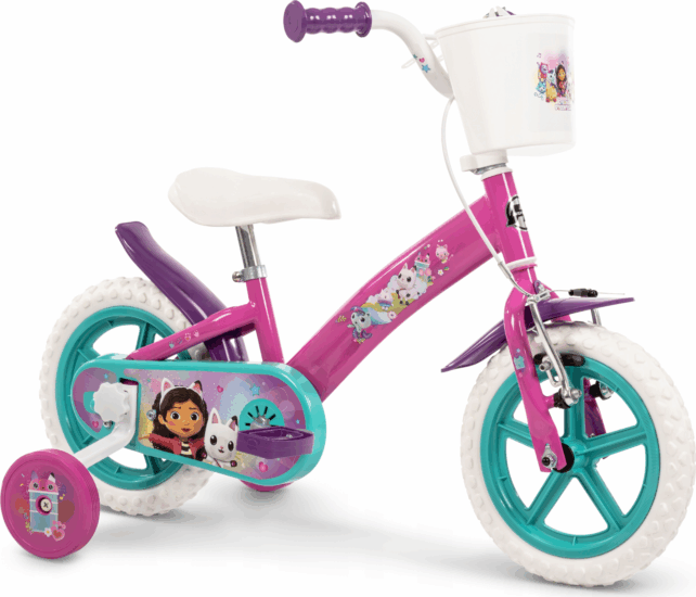 Huffy 22375W Gaby babaháza Gyerek kerékpár 12" - Rózsaszín/Mintás