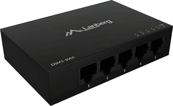Lanberg DSM1-1005 Fémházas 5-port Gigabit Asztali Switch