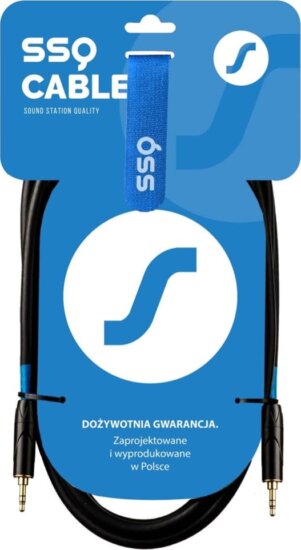 SSQ MIMI2 SS-1425 3,5 mm Sztereó Jack apa - 3,5 mm Sztereó Jack apa kábel 2m - Fekete