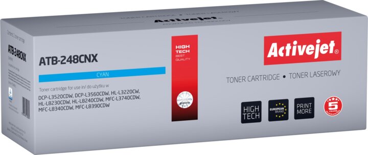 Activejet (Brother TN248XLC) Utángyártott Toner - Kék
