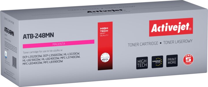 Activejet (Brother TN248M) Utángyártott Toner - Magenta