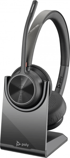 HP Poly Voyager 7Y211AA Bluetooth Fejhallgató Headset Töltőállvánnyal - Fekete