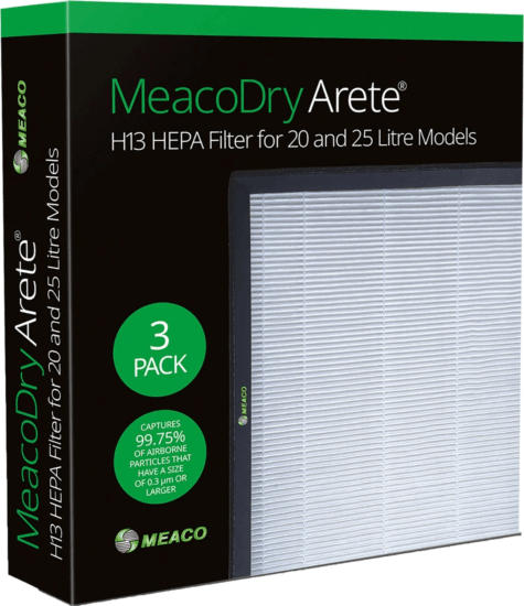 Meaco Dry Arete One H13 HEPA Szűrő 20L / 25L légtisztítóhoz 3 darab