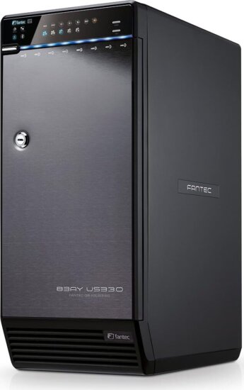 Fantec QB-X8US3R 8x 3,5" SATA RAID USB 3.2 Gen 1 Külső HDD ház - Fekete