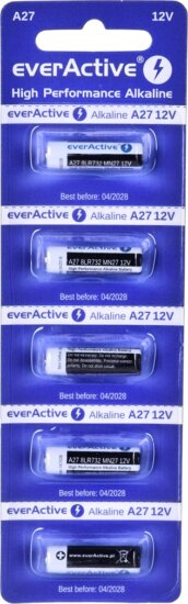 EverActive 27A 12V Alkáli Riasztóelem (5db / csomag)