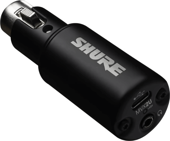 Shure MVX2U Gen 2 egycsatornás XLR-USB-C Audio Interfész - Fekete