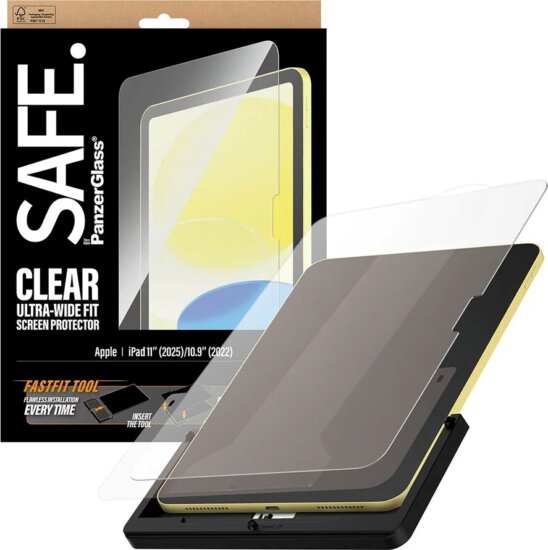 SAFE by PanzerGlass UWF iPad 11" / iPad 10.9" Tablet Kijelzővédő Üvegfólia