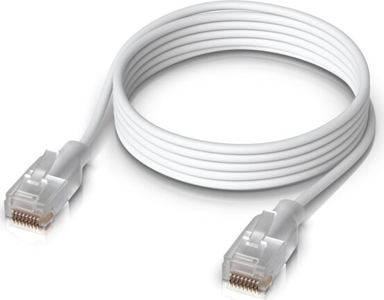Ubiquiti UACC-Cable-Patch-EL-1M-W U/UTP Cat6 Patch Kábel 1m - Fehér / Áttetsző