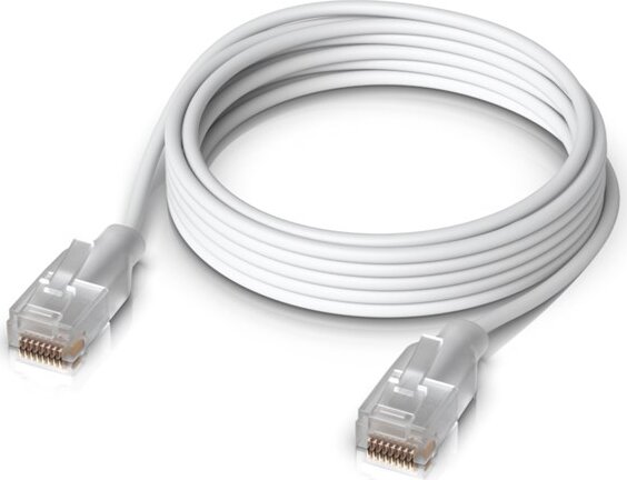 Ubiquiti UACC-Cable-Patch-EL-2M-W U/UTP Cat6 Patch Kábel 2m - Fehér / Áttetsző