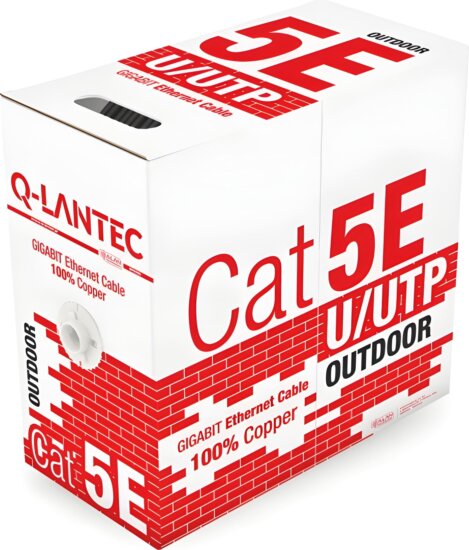 Q-Lantec KIU5OUTS305Q U/UTP Cat5e Patch Kábel 305m - Fekete