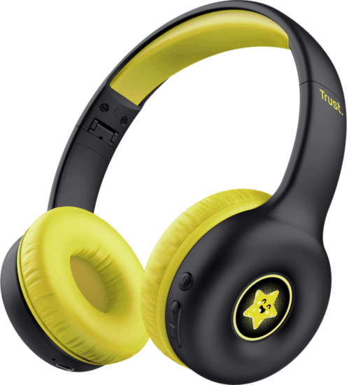 Trust Nouna Bluetooth / Vezetékes Gyerek Fejhallgató Headset - Fekete / Sárga