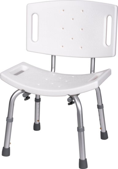ActionMed KP500AM Zuhanyzószék háttámlával Max 120kg - Fehér