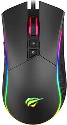 Havit MS1001S V2 Vezetékes RGB Gaming Egér - Fekete / Szürke