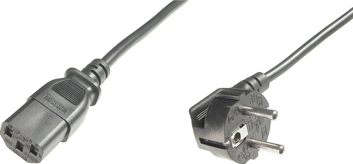Digitus AK-440100-050-S 250V CEE 7/7 - IEC C13 5m Hálózati tápkábel - Fekete