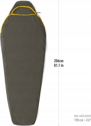 Sea to Summit Reactor Midweight Long Hálózsák 198 x 80 cm 6 / 10 °C) - Zöld