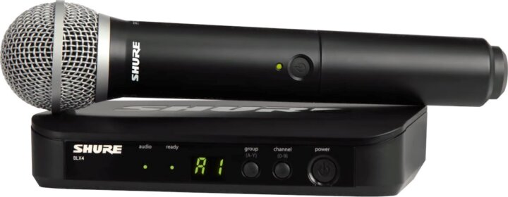 Shure BLX24E/PG58-H8E Vezeték nélküli Dinamikus Énekmikrofon + vevőegység - Fekete