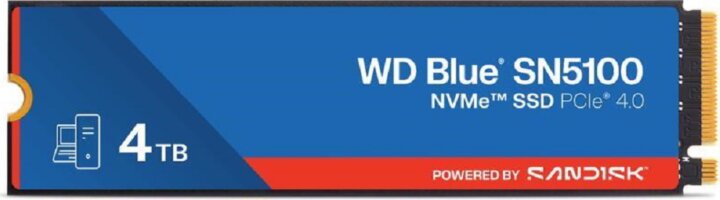 Western Digital 4TB Blue SN5100 PCIe 4.0 NVMe M2 SSD