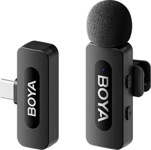 Boya BY-V10 V2.0 Wireless USB-C csiptetős mikrofon szett - Fekete