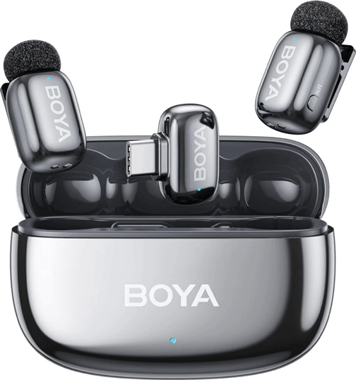 Boya mini 2-02 Wireless USB-C csiptetős mikrofon szett - Szürke