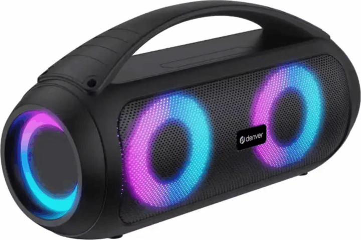 Denver BTG-618 RGB Akkus Hordozható Bluetooth Hangszóró 2x 20W - Fekete