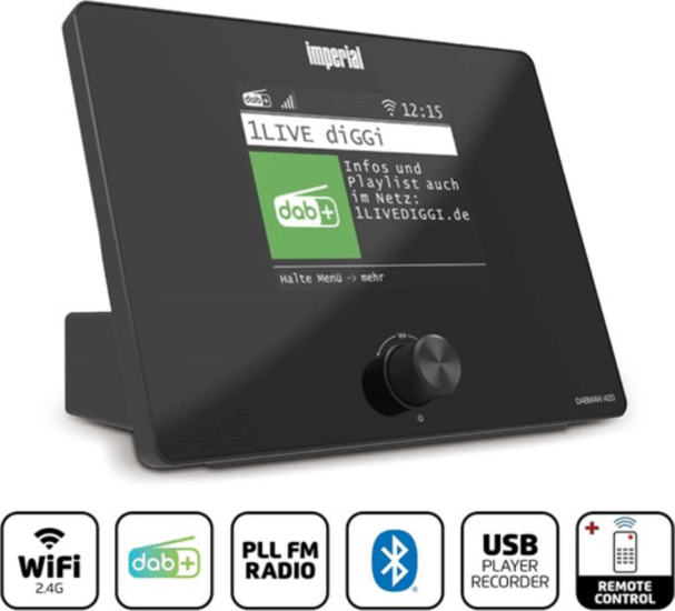 Imperial DABMANI420BK Kompakt hibrid Internet rádió - Fekete