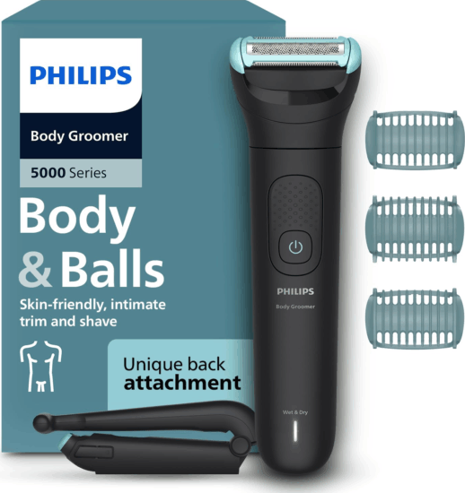Philips 5000 series BG5475/15 Vezeték nélküli Akkus Nedves-Száraz Testszőrnyíró - Fekete/Kék Philips 5000 series BG5475/15 Vezeték nélküli Akkus Nedves-Száraz Testszőrnyíró - Fekete/Kék